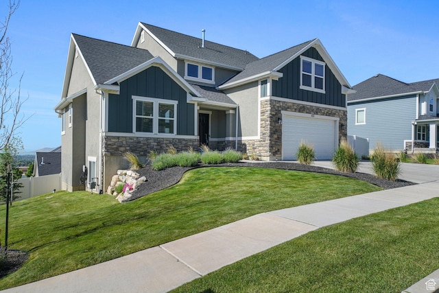 413 W 4100 N, Lehi, UT 84043 - craftsman inspired home with stone siding, board and batten siding, and a garage