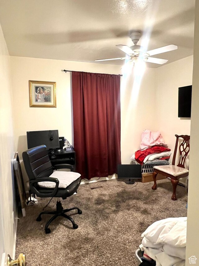 6439 S Clernates Dr, West Jordan, UT 84081 - carpeted office with a ceiling fan