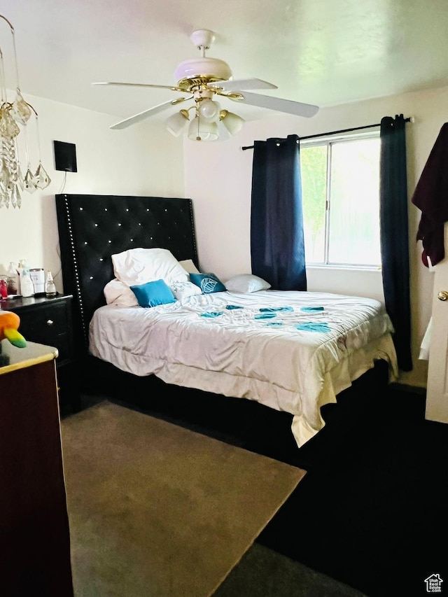 6439 S Clernates Dr, West Jordan, UT 84081 - carpeted bedroom with ceiling fan