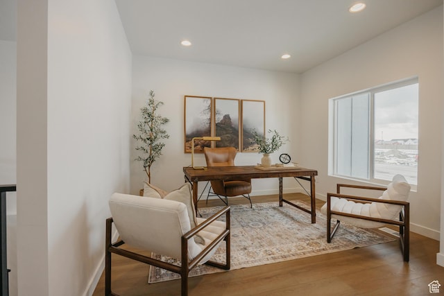 3537 E 1120 S Unit 110, Spanish Fork, UT 84660 - office featuring baseboards, recessed lighting, and wood finished floors