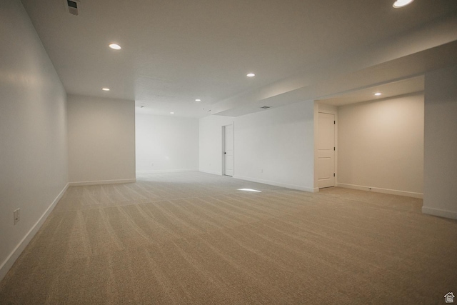 3537 E 1120 S Unit 110, Spanish Fork, UT 84660 - basement with recessed lighting, light colored carpet, and baseboards