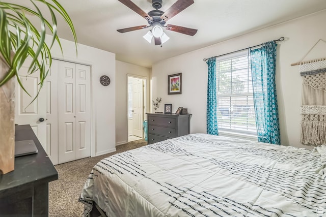 1135 E 220 N, Heber City, UT 84032 - bedroom with carpet, a closet, baseboards, and a ceiling fan
