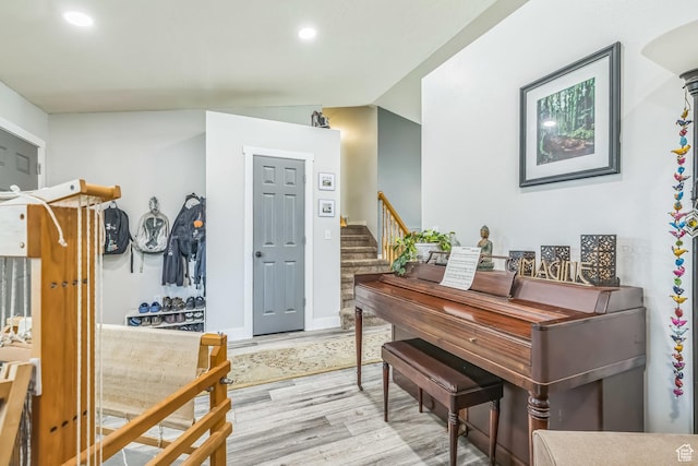 1135 E 220 N, Heber City, UT 84032 - interior space featuring wood finished floors, stairs, recessed lighting, and baseboards
