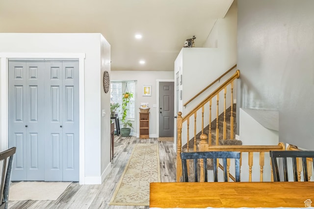 1135 E 220 N, Heber City, UT 84032 - entrance foyer featuring light wood finished floors, baseboards, and recessed lighting