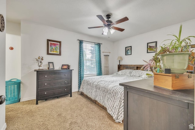 1135 E 220 N, Heber City, UT 84032 - bedroom with light carpet, baseboards, and a ceiling fan