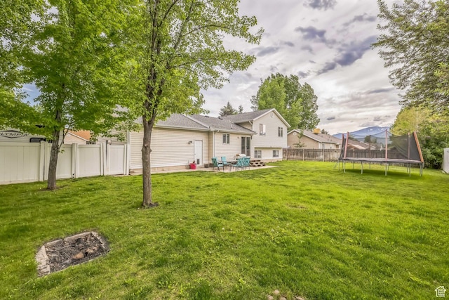 1135 E 220 N, Heber City, UT 84032 - view of yard featuring a trampoline and a patio