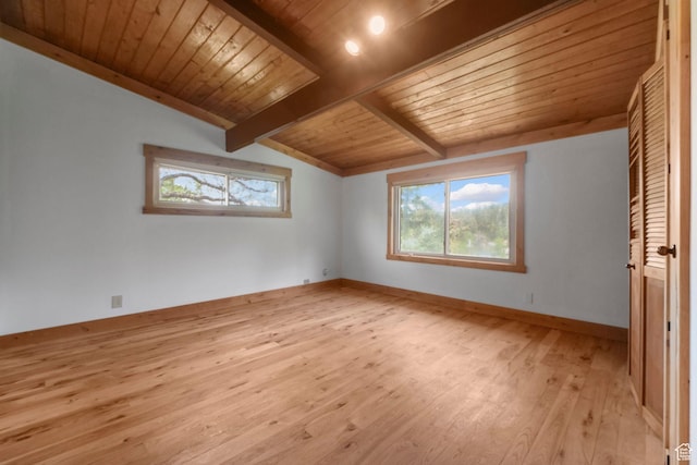 365 Parkview Dr, Summit Park, UT 84098 - unfurnished bedroom featuring light wood finished floors, wood ceiling, and baseboards
