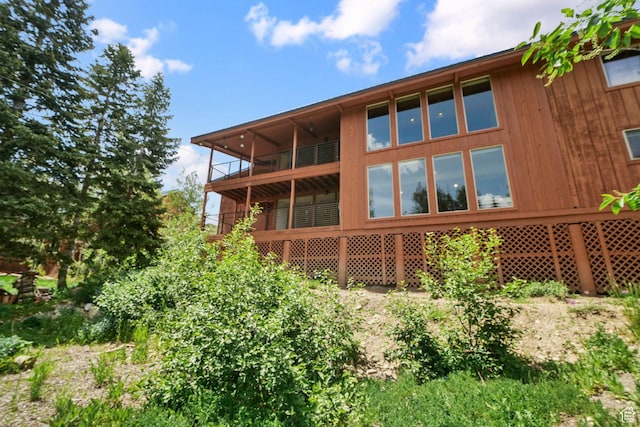 365 Parkview Dr, Summit Park, UT 84098 - back of house featuring a balcony