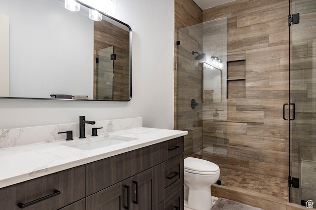 2177 W 9240 S, West Jordan, UT 84088 - bathroom with vanity, a stall shower, and toilet