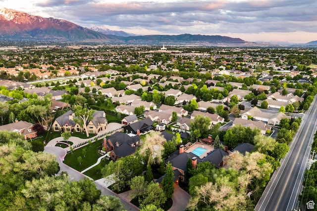 2177 W 9240 S, West Jordan, UT 84088 - aerial view at dusk of a mountain view and a residential view