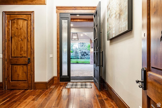 2177 W 9240 S, West Jordan, UT 84088 - entryway featuring dark wood-type flooring and baseboards