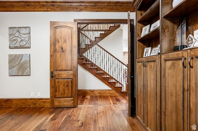2177 W 9240 S, West Jordan, UT 84088 - stairway with hardwood / wood-style floors and baseboards