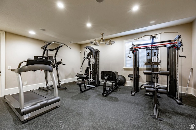 2177 W 9240 S, West Jordan, UT 84088 - exercise area featuring recessed lighting and baseboards