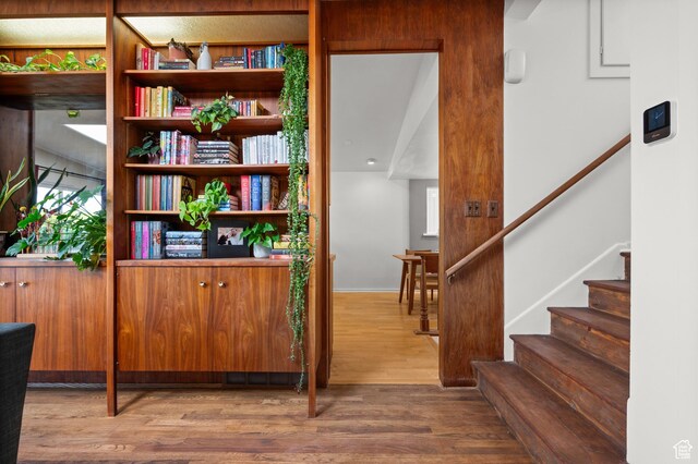 3681 S Terrace Heights Rd, Millcreek, UT 84109 - interior space with wood finished floors and stairway