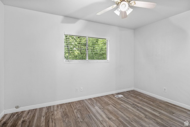 161 E 500 S Unit 11, Provo, UT 84606 - spare room with wood finished floors, baseboards, and a ceiling fan