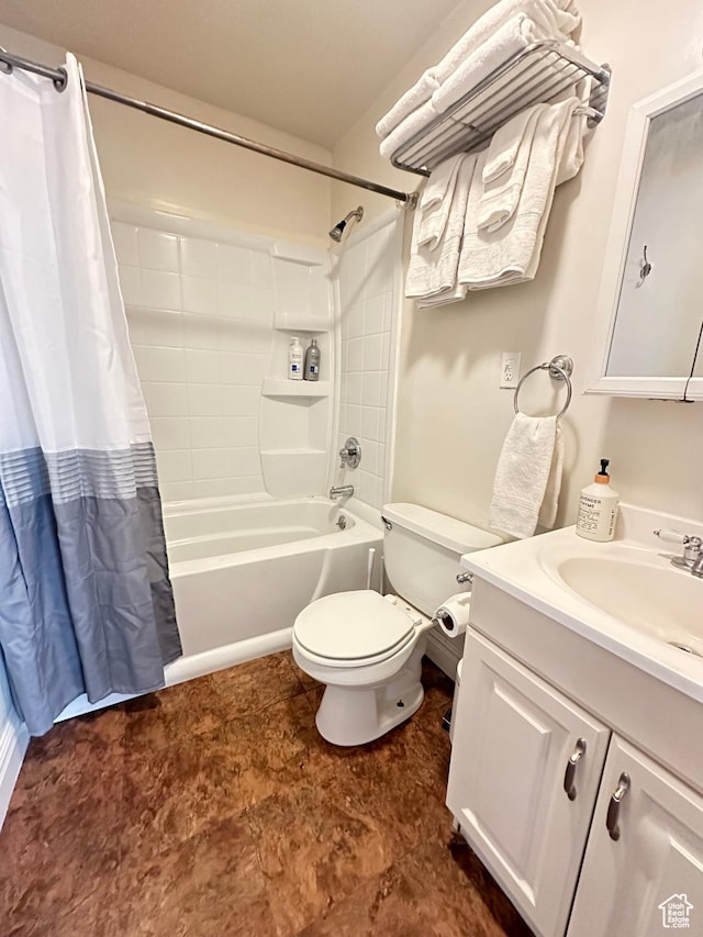 829 E Markea Ave, Salt Lake City, UT 84102 - bathroom featuring toilet, vanity, and shower / tub combo