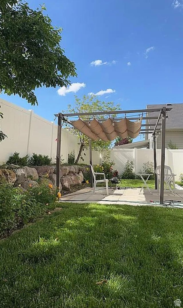 6680 S Leichen Ct, West Jordan, UT 84081 - view of yard featuring a pergola and a patio