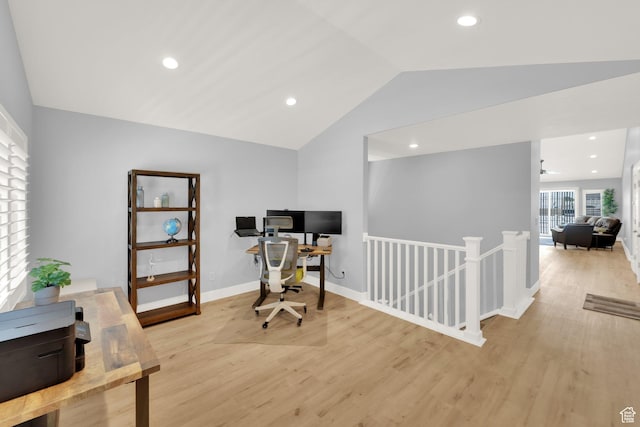 257 N 1125 W, Clearfield, UT 84015 - office with light wood finished floors, lofted ceiling, recessed lighting, and baseboards