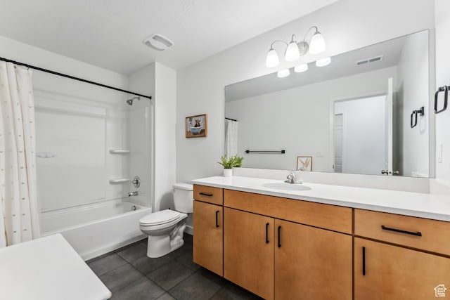 3324 W 3745 S Unit 4065, West Haven, UT 84401 - bathroom with vanity, tile patterned floors, toilet, and shower / bath combo