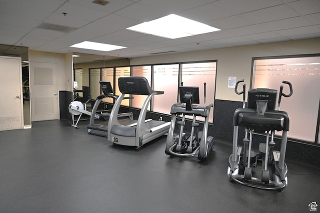 44 W 300 S Unit 1107N, Salt Lake City, UT 84101 - exercise room with a drop ceiling