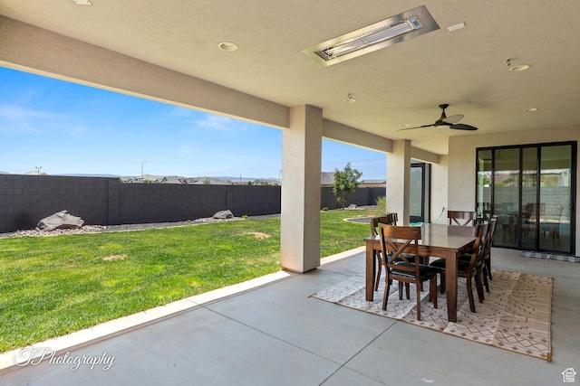 3134 E Blue Heron Dr S, St George, UT 84790 - view of patio / terrace featuring outdoor dining area and ceiling fan