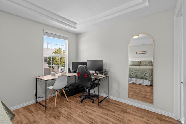 79 W 1970 N, Tooele, UT 84074 - office with a tray ceiling, wood finished floors, and baseboards