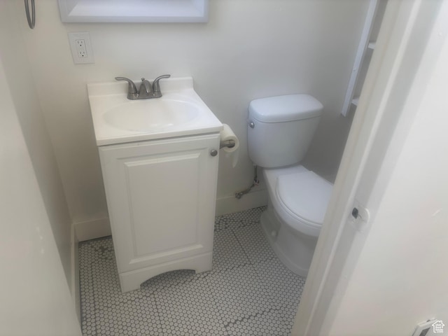 4575 W 4925 S, Kearns, UT 84118 - half bath with toilet, vanity, and tile patterned flooring