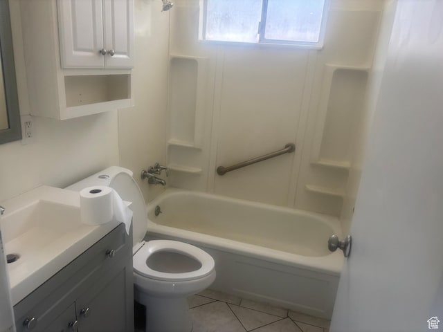 4575 W 4925 S, Kearns, UT 84118 - full bathroom featuring vanity, tub / shower combination, tile patterned flooring, and toilet