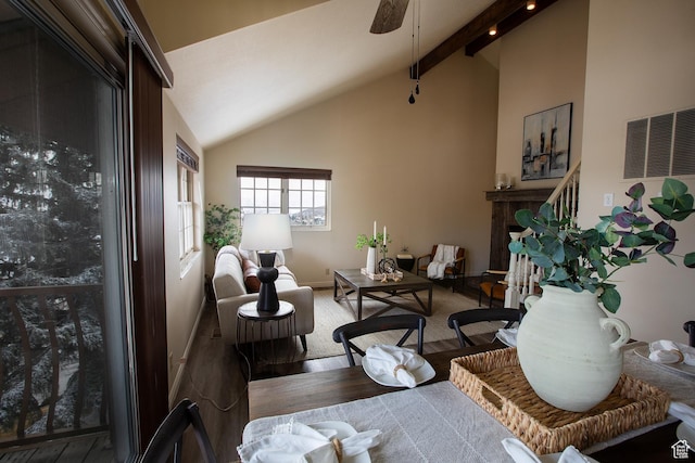 874 W Schneitter Cir Unit 7, Midway, UT 84049 - sitting room with wood finished floors, ceiling fan, and baseboards
