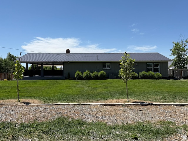 737 S 400 E, Payson, UT 84651 - rear view of property featuring a chimney and metal roof