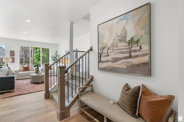 1782 E Bermondsey Ct, Holladay, UT 84117 - stairs with wood finished floors and recessed lighting