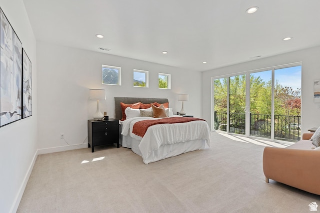 1782 E Bermondsey Ct, Holladay, UT 84117 - carpeted bedroom with recessed lighting, access to exterior, and baseboards