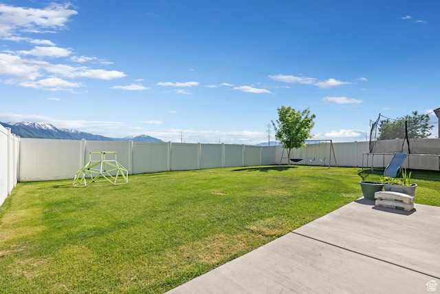 1099 W 200 S, Springville, UT 84663 - view of yard with a trampoline and a patio