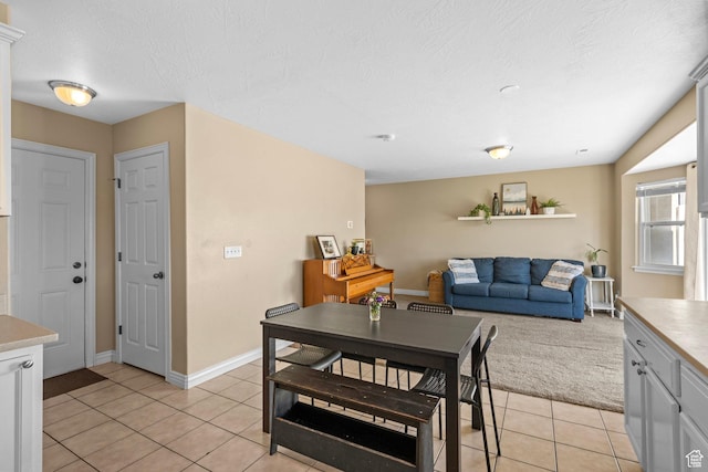 1099 W 200 S, Springville, UT 84663 - dining room with light tile patterned floors, baseboards, and a textured ceiling
