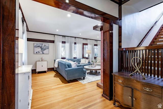 1376 E Perry Ave, Salt Lake City, UT 84103 - living area featuring light wood-type flooring and recessed lighting
