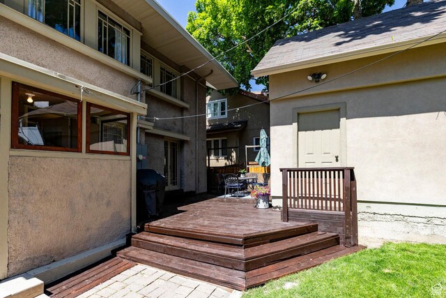 1376 E Perry Ave, Salt Lake City, UT 84103 - wooden deck with grilling area