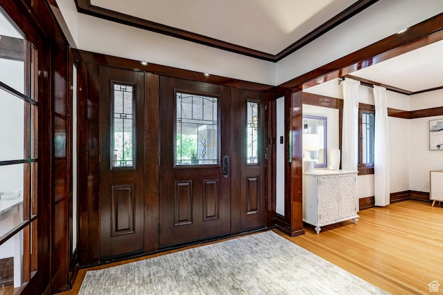 1376 E Perry Ave, Salt Lake City, UT 84103 - entrance foyer with crown molding, wood finished floors, and radiator