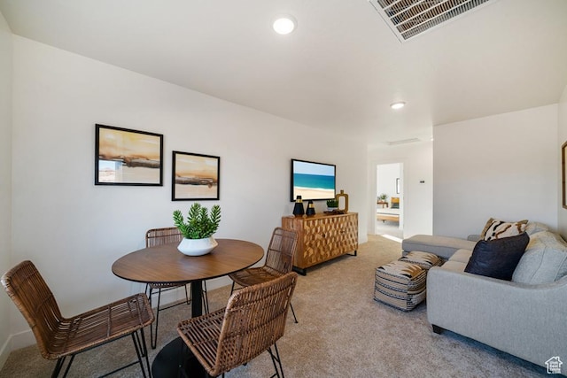6068 S White Trails Dr, St George, UT 84790 - dining space featuring light carpet and recessed lighting