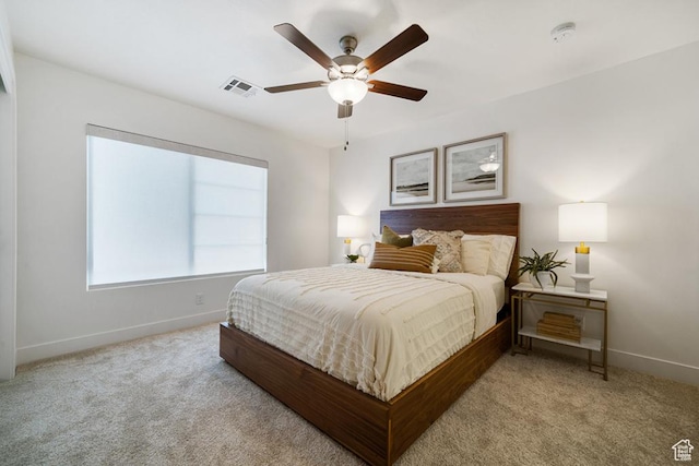 6068 S White Trails Dr, St George, UT 84790 - carpeted bedroom featuring baseboards and a ceiling fan