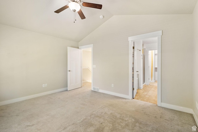 101 E Mansonia Dr S, Draper, UT 84020 - unfurnished bedroom featuring lofted ceiling, carpet, a spacious closet, baseboards, and ceiling fan