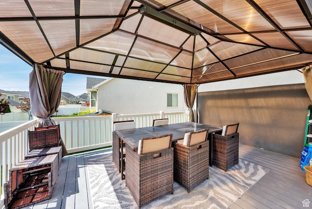 5945 N Spring St, Stansbury Park, UT 84074 - deck featuring a gazebo and a residential view