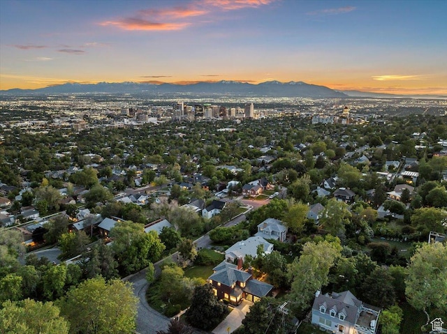 785 E Tenth Ave N, Salt Lake City, UT 84103 - aerial view at dusk of a mountain view