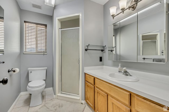 1254 W 2700 S, Syracuse, UT 84075 - full bathroom featuring a shower stall, vanity, toilet, and baseboards