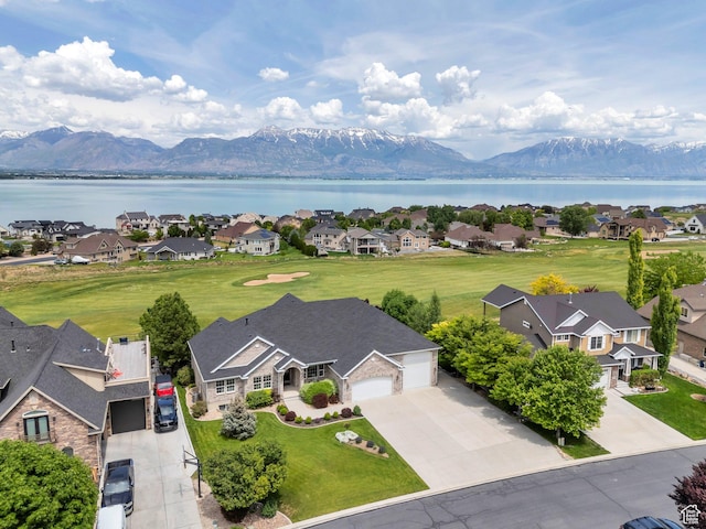 1736 S Range Rd, Saratoga Springs, UT 84045 - aerial perspective of suburban area with a water and mountain view