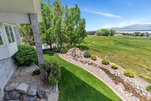 1736 S Range Rd, Saratoga Springs, UT 84045 - view of grassy yard with a mountain view