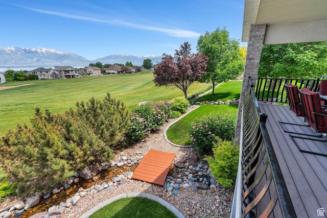 1736 S Range Rd, Saratoga Springs, UT 84045 - view of grassy yard featuring a mountain view and a residential view