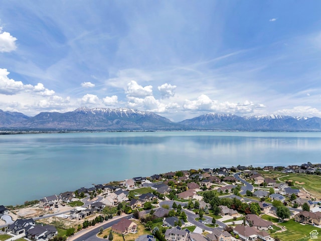 1736 S Range Rd, Saratoga Springs, UT 84045 - aerial view of residential area featuring a water and mountain view
