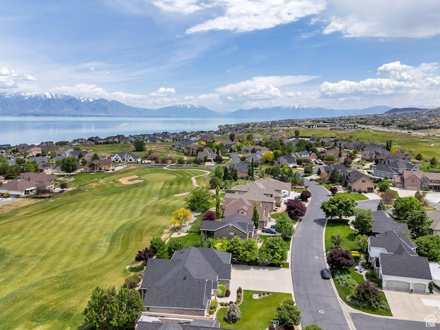1736 S Range Rd, Saratoga Springs, UT 84045 - aerial view of residential area with a water and mountain view and a golf course