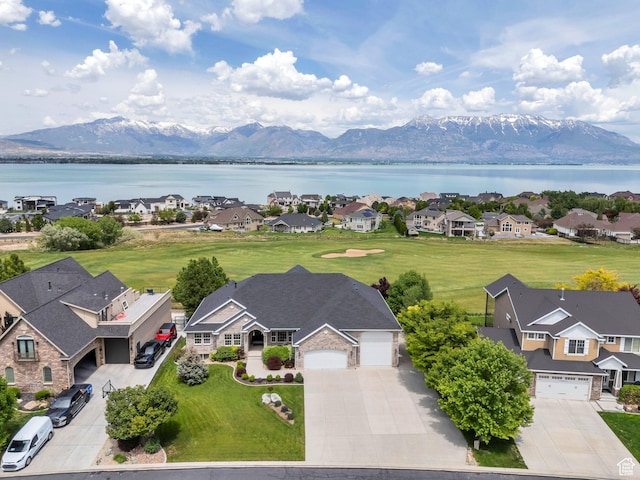 1736 S Range Rd, Saratoga Springs, UT 84045 - aerial perspective of suburban area with a water and mountain view