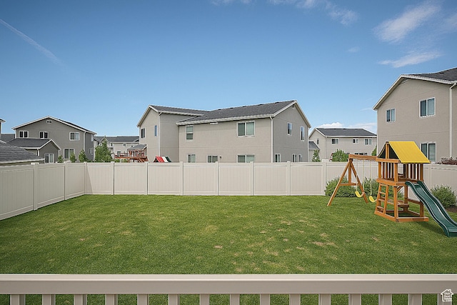 13211 S Weatherford Ln W, Herriman, UT 84096 - view of yard featuring a residential view and a playground